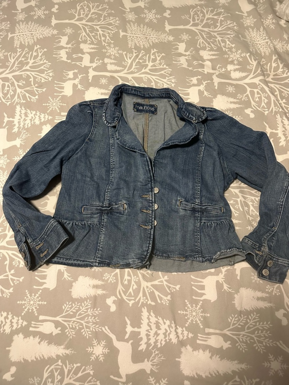 Maurices Fitted Blue Denim Jacket